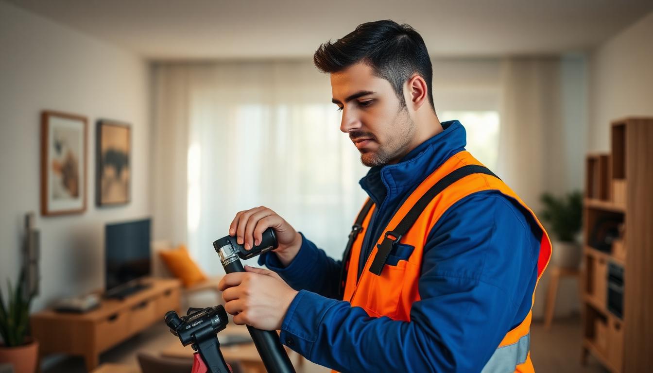 Técnico profesional de Multiservicios 24 Horas Barcelona realizando una reparación en el hogar